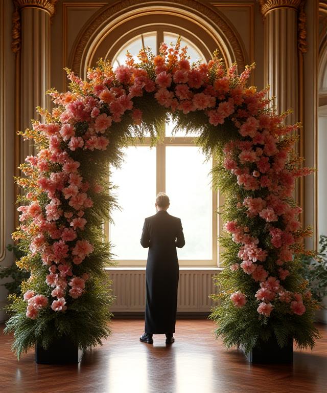 Installation florale monumentale pour un gala parisien